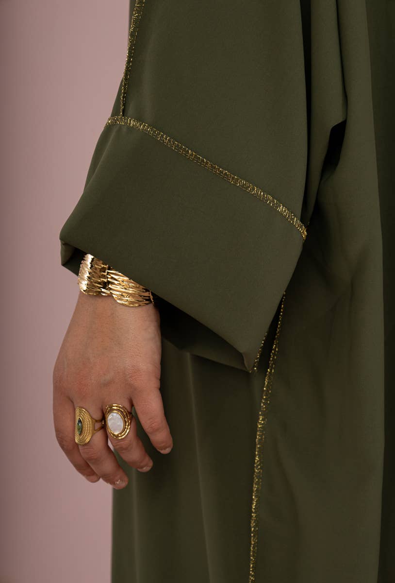 Kimono with Gold Accents