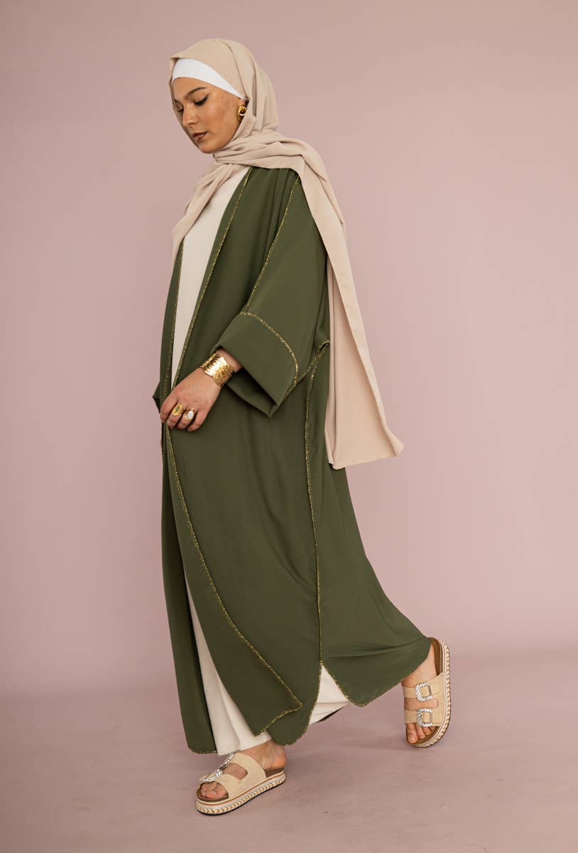 Kimono with Gold Accents